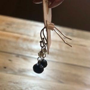 Small dangling earrings,Black&Silver,*NWT*